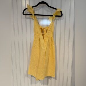 Beginning Boutique Yellow Sundress Sleeveless Mini